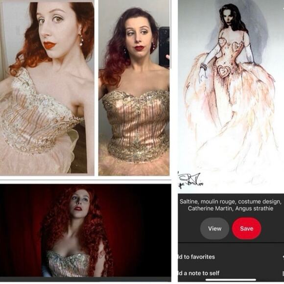 Y2K Moulin Rouge dress pink ruffle - Picture 12 of 12